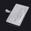 Smyckesdesigner 2022 Ny ankomst high-end hiphop iCed Out Colorful Zircon Credit Card Bank Form Pendant Necklace for MenhipHop