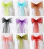 Tanie krzesło krzesło Bow Hood organza na przyjęcie weselne prysznic ślubny mostki ślubne 65 cm długość 10 Color60915298475977