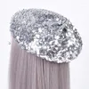 Berets 1PC Hat Colorful Knight For Disco House Cocktail Parties Vacation Glittering Sequins Comedian Actor Masquerade
