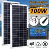 100W Solar Panel Kit Dual 12V USB med 30A /60A /100A Controller Solceller Poly Solceller för bil Yacht RV Batteriladdare 240124