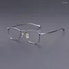 Lunettes de soleil Cadres Japonais S-146T Pur Titane Ovale Lunettes Hommes Myopie Classique Argent Lunettes Femmes Prescription Lunettes