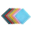 30*30 cm Waterproof Bathroom Shower Mats Non-slip Plain Stitching Plaid DIY Cuttable Roll Floor Hollow Splicing Pads 6 pieces 240130