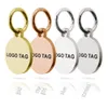 MYLONGINGCHARM 50pcs 10mm Laser Engraved Tag Custom Tags Stainless Steel Engravable Charms Necklace Tags 240202