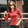 Polos Para Mujer Spring Spring Stirts and Blouses Woman Tops Long Sleeve Tshirt Polo Neck Shirt Solid Polo Shirt Women 240124