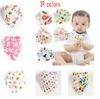 39 colors high quality baby cotton bibs infant soft Burp Cloths lunch Bib Towel triangle scarf double button newborn scarfs4816955