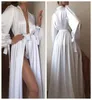Yeni Moda Seksi Beyaz Gece Çöp Batah Pijamaları Düğün Gelin Nedime Cobles Soyunma Kadınlar için Pijama Nightdress7601503