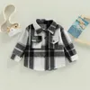 Capretto Neonato Ragazza Camicia a quadri in cotone Giacca Cappotto per neonato Inverno Primavera Autunno Caldo Capispalla spesso Vestiti per bambini 240202