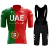 Förenade Arabemiraten Cycling Bib Bikes Summer Clothes Man Jersey Pro Team MTB Herrkläder för Uniform Pants Set Outfit Set Shorts 240202