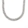 Hip Hop Iced Out Cuban Link Chain 12 Mm Vvs Moissanite Diamond Gold Plated Custom Moissanite Cuban Necklace