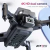 ドローン新しいKY912ミニドローン6000M HDカメラプロフェッショナル10K 4表面障害回避折りたたみQuadcopter Toys YQ240213