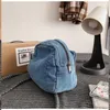 Backpack Personalized Customized Denim Crossbody Bag For Women's Casual Mini Retro With Embroidered Name Handheld Gift