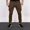 Pantalones De Hombre Dormitorio Al Aire Libre Cálido Pantalón De Trabajo Para Hombres Construcción Algodón Para Hombre Cuatro Estaciones Moda Simple Color Sólido Cintura Elástica Monos