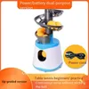 Portable Table Table Tennis Ball Pitcher نسخة مزدوجة مزود الطاقة Ping Ping Bong Ball Robot Machine للمدربين 240202