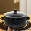 Casserole mini pot émail petit cuisinier avec poignée sans bâton sauce couvercle bouillant soupe
