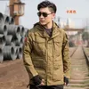 Hunting Jackets Tactical Men's Storm Jacket Mid-length Outdoor Spring And Autumn Windproof Warm Camouflage Combat Uniform Trench Coat