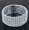 Women039s frisado strass braclets casamento noivas conjuntos de jóias punhos dama de honra jóias de noiva pulseiras senhora formal casual5687230