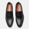 Dress Shoes Fashion Business Men's Leather Casual Pointed Formal Attire Loafers Banquet