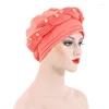 Vêtements ethniques Glitter Diamants Tresses Turban Cap Femelle Multicouche Musulman Head Wraps Africain Auto Gele Headtie Nigeria Headwrap Turbante