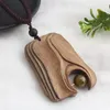 Pendant Necklaces National Retro Style Sweater Chain Long Necklace Simple Handmade Wooden Garment