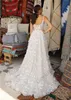 Gabriellar Exquisite 3D Flowers Appliques Wedding Dresses V-ringning Backless Wedding Gown Vestido de Noiva Kund gjorde 240126