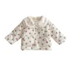 Winter in Kids Baby Girls Cute Top Coat Infant Peter Pan Collar Thick Warm Plush Jacket Toddler Outdoor Clothing 240122