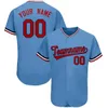 Maillots de Baseball d'équipe personnalisés, vêtements de rue pour votre nom et numéro, uniforme de sport 240122