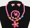 4pcs Kids Baby Girl039s Imitation Pearls Beaded Sun Flower Necklace Bracelet Rings Earrings Jewelry Set Children Party Gift91611612985626