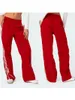 Pantalons pour femmes Femmes Y2K Pantalon de survêtement à jambe large Côté rayé Bow Baggy Cargo Casual Pantalon de jogging en vrac avec poches