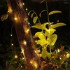 Strängar 5m 50 LED CR2032 batteridrivna strängljus för Xmas Garland Party Wedding Decoration Christmas Flasher Fairy