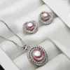 Set di collana e orecchini di perle naturali d'acqua dolce alla moda per le donneBellissimi gioielli con ciondolo a conchiglia Anniversario 240119