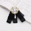 Bow slipsar spetsband Rhinestone slips brosch koreansk kvinnor kostym skjorta tröja krage blommor handgjorda smycken stift gåvor för kvinnor