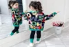 2020 New Kids Clothes Suit Girls Autumn Clothing Fashion Casual Big Children039S Letter Sweater Leggings TwoPiece Set F12159956649