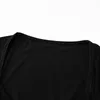 カジュアルドレスはメッシュの長袖ドレスホワイトブラックセクシーなクラブ衣装スクエアネックスリットスリットミニのパーティー衣装Mujer