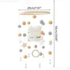 1 PC Baby Crib Mobile Rattle Windchime Wool Balls Beads Bed Bell Wind Chime Nursing Kids Room Hanging Decor 240129