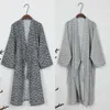 Men's Sleepwear Japanese Classic Bathrobe Kimono Yukata Traditional Gown Nightwear Robe Casual Bathing Sweat Steaming Pajamas