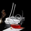 Hochwertiger 6-förmiger Weindekanter aus Kristall, Geschenkbox, Harfenschwan-Dekanter, kreativer Weintrenner, 1500 ml, 240123