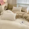 Dickes Flanell-Bettwäsche-Set, Winter, warm, Korallensamt, Bettbezug, Heimtextilien, Einzelbett, Doppelbett, Queen-Size-Bett, Bettbezug 240118