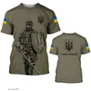 Men's T-shirts Ukraine Flag Shirt Mens T-shirt Tops Ukrainian Army Camouflage Short Sleeve Jersey Summer O-neck Oversized Streetwear Male Tees 0m81