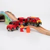 Elektrische Locomotief Trein Magnetische Auto Speelgoed Houten Spoor Fit Brio Spoor Houten Treinspoor Spoorweg Speelgoed Voor Kinderen 240131