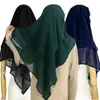 Ubranie etniczne Muzułmańskie islamskie Islamskie trzy warstwy szyfon hidżab head chusta arabska szale modlitewne Khimar Turcja Malezja Turban Szaliki
