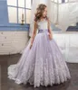 Длинное пышное платье принцессы сиреневого цвета для маленькой невесты для девочек, блестящее пышное тюлевое платье для выпускного вечера, детское выпускное платье, Vestido62690711983718