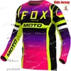 Herr t-shirts Mtb Kids Enduro Jersey Bat Fox Downhill Mountain Bike T-shirt Motocross Motorcykel snabbtorkat barn Jersey 7ECP