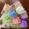 Decorative Flowers Pig Crochet Hand-knitted Artificial Bouquet Homemade Flower Teacher's Gift Home Wedding Decor