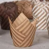 Ferramentas de cozimento 100 unidades de copos de papel para cupcake, copo de muffin, forma de tulipa, à prova de óleo, forro de envoltório