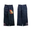 JNCO Y2K-ropa para hombre, pantalones vaqueros holgados con patrón Harajuku, ropa de calle gótica para hombre y mujer, pantalones cargo Rock Vintage holgados 240124