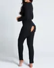 Damennachtwäsche 2024 Herbst Winter Frauen Pyjamas Y2k Langarm Jumpsuits Sexy Open One Piece Weihnachtsdruck Outfit Weibliche Dessous