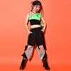 Stadiumkleding Hip Hop Danskleding voor meisjes Crop Tops Hol Pailletten Broek Street Dance Outfit Festivalkleding Jazzdanskleding VDB3485