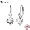 2 CTTW Ear Buckles 925 Sterling Silver Hoop Earrings for Women Fine Jewelry Gift 240119