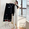 Vêtements de nuit pour femmes TXII Look pyjama doux costume deux pièces automne et hiver peint à la main dessin animé fleur laine extérieure tricotée vêtements de maison