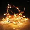 Strängar 5m 50 LED CR2032 batteridrivna strängljus för Xmas Garland Party Wedding Decoration Christmas Flasher Fairy